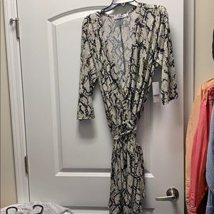 NWT! Snakeskin Wrap Dress